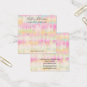 Cartes De Visite Tie teinture unicorn arc-en-ciel chic étalage d'or