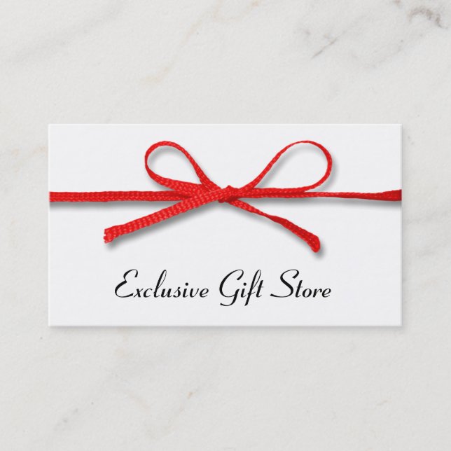 Cartes de visite Tied Red Bow (Devant)