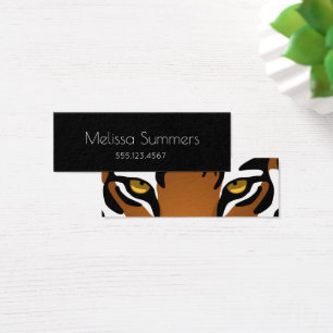 Cartes De Visite Tigre, chat sauvage sur noir