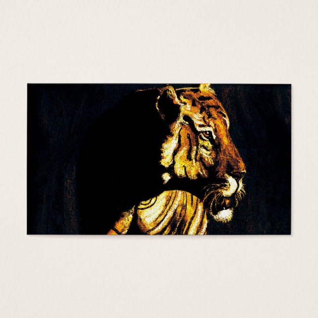 Cartes De Visite tigre couché de soleil 2 (Devant)