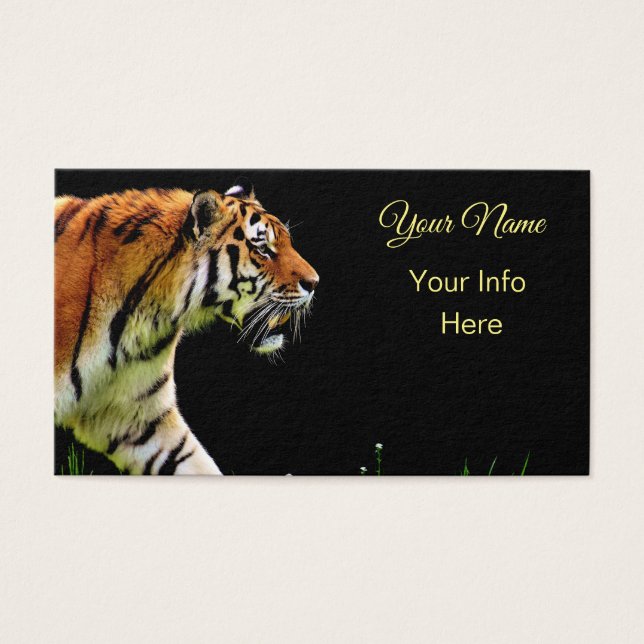 Cartes De Visite Tigre sur la rampe (Devant)