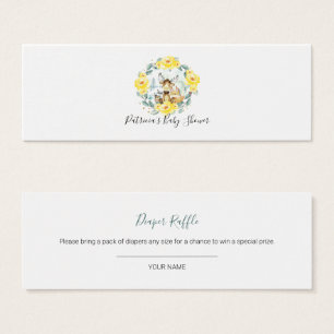 Cartes De Visite Tirage au sort de couches pour Baby Shower avec ve