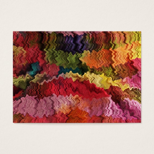 Cartes De Visite Tissu coloré ATC Abstrait (Devant)