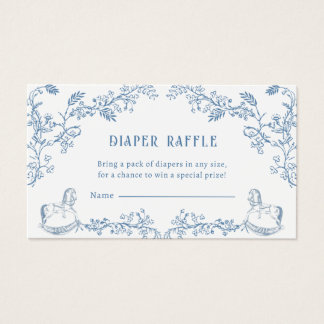 Cartes De Visite Toile Diaper Raffle Baby Shower Enclosure card