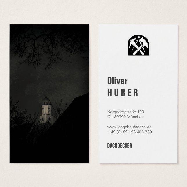 Cartes De Visite Toit bavarois (Devant & derrière)