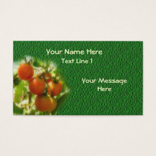 Cartes De Visite Tomates Cerises Rouges Sur La Vigne Nature