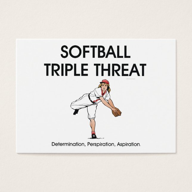 Cartes De Visite Top Softball triple menace (Devant)