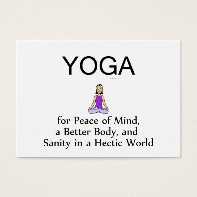 Cartes De Visite TOP Yoga Slogan (Devant)
