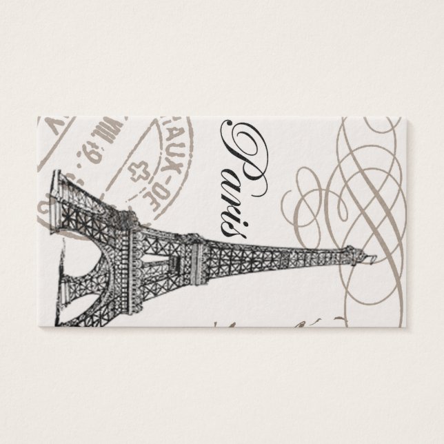 CARTES DE VISITE TOUR EIFFEL VINTAGE MODERNE (Devant)