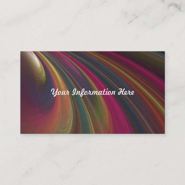 Cartes de visite Tourbillon Arc-en-ciel Abstrait (Devant)