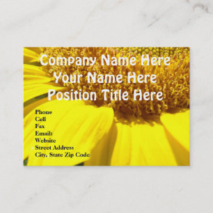 Cartes de visite Tournesol Floral Jaune Fleurs de 