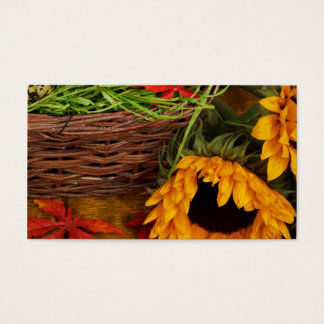 Cartes De Visite Tournesols de récolte d'automne