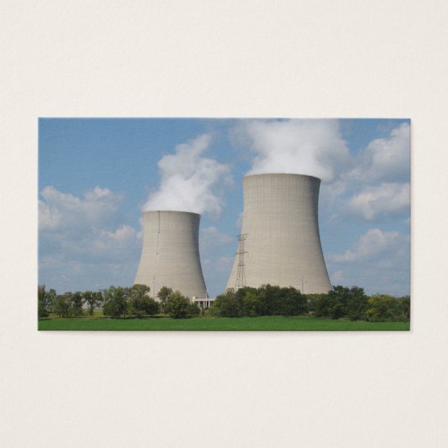 Cartes De Visite Tours de refroidissement Plante d'énergie nucléair (Devant)