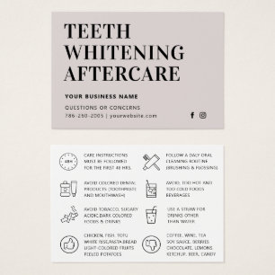 Cartes De Visite Toute couleur Dents blanchissant les instructions