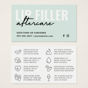 Cartes De Visite Toutes les instructions de remplissage de la lèvre