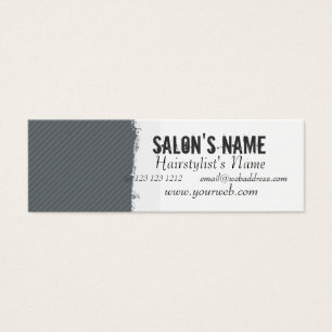 Cartes De Visite Traçages minimaux de salon de coiffure propre de