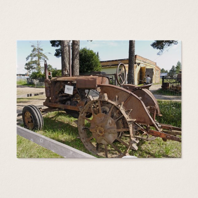 Cartes De Visite tracteur russe antique (Devant)
