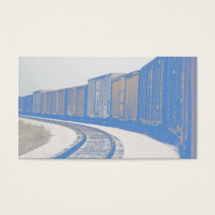 Cartes De Visite Train de fret fané
