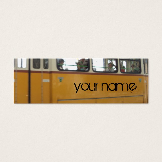 Cartes De Visite tramway jaune (Devant)