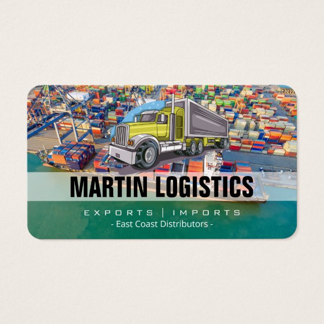 Cartes De Visite Transport | Logistics | Container Port (Devant)