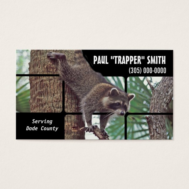 Cartes De Visite Trapper animal nuisant (Devant)