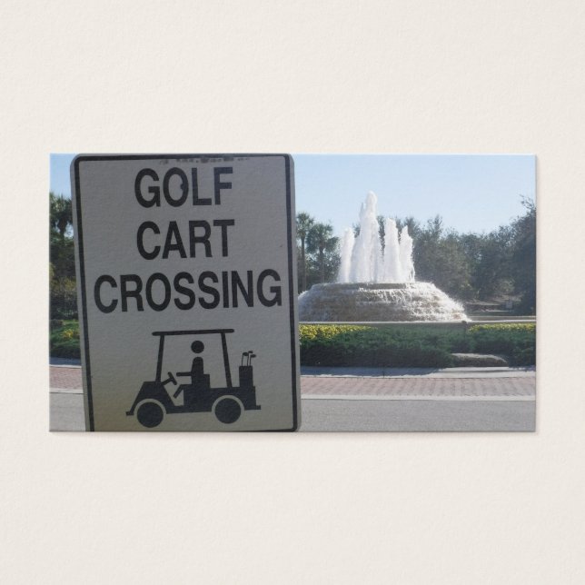 Cartes De Visite Traversée du panier de golf (Devant)