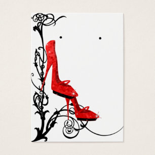 Cartes De Visite Tres Chic Rouge Haut talons Porteur