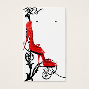 Cartes De Visite Tres Chic Rouge Haut talons Porteur