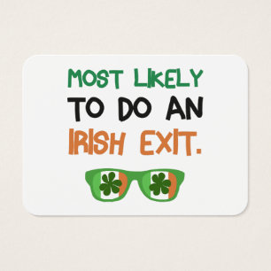 Cartes De Visite Très Probable De Sortir Irlandais