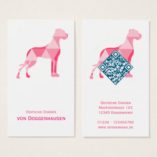 Cartes De Visite Triangle Dogge – Grand Danois Abstrait