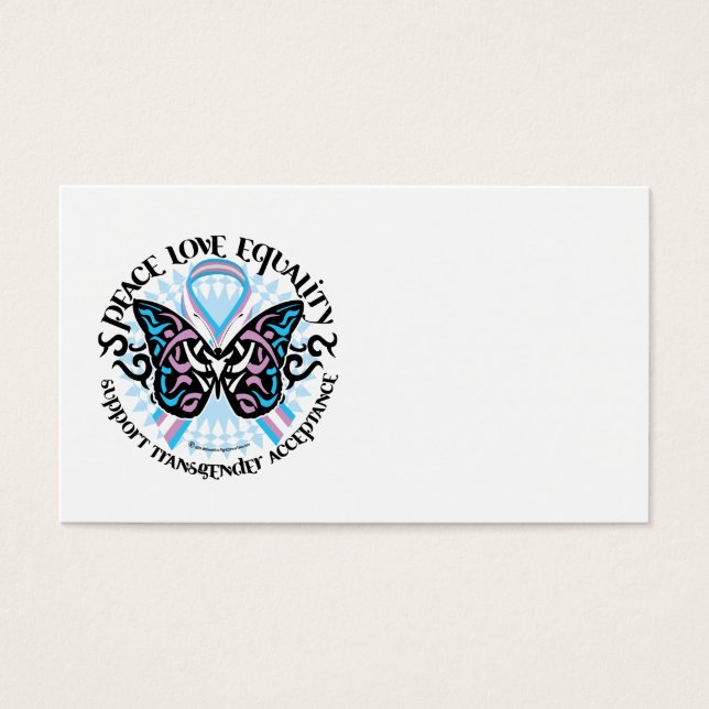 Cartes De Visite Tribal des papillons transgenres (Devant)