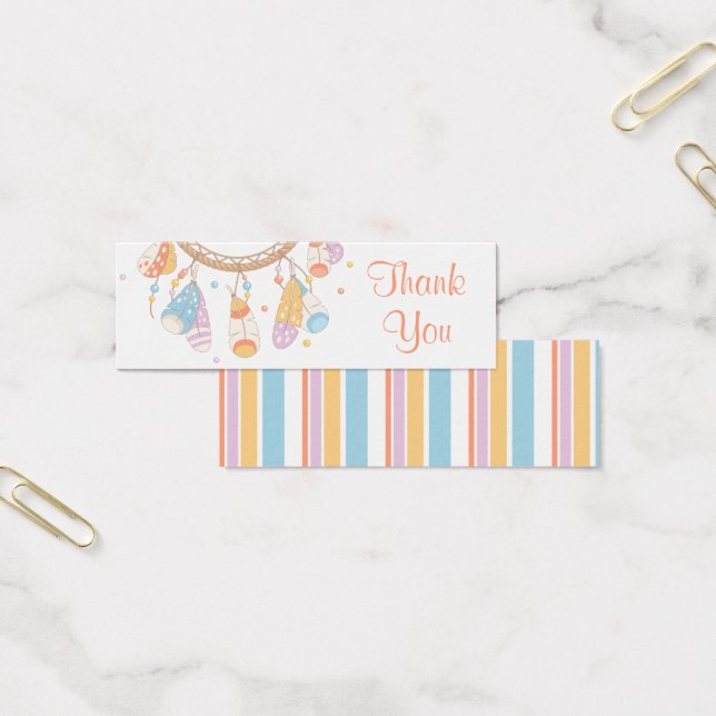 Cartes De Visite Tribal Dreamcatcher Boho Merci (Bureau)