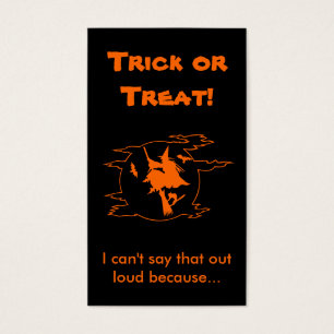 Cartes De Visite Trick-or-Treat du mutisme sélectif