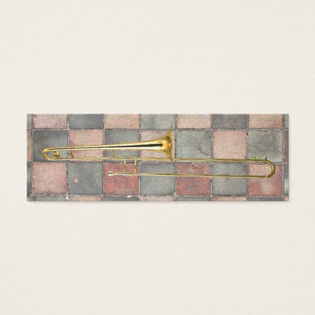 Cartes De Visite Trombone marque l'endroit (Devant)