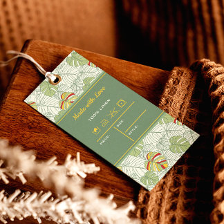 Cartes De Visite Tropical Green Vêtements Taille Prix Hang Tag Étiq
