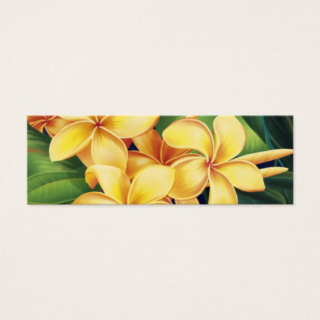 Cartes De Visite Tropical Paradise Plumeria Signet (Devant)