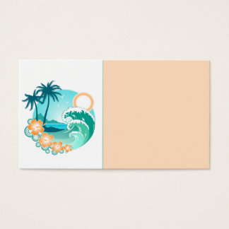 Cartes De Visite Tropiques bleues