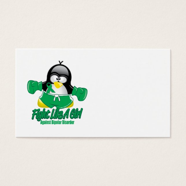 Cartes De Visite Trouble bipolaire Combattre le pingouin (Devant)