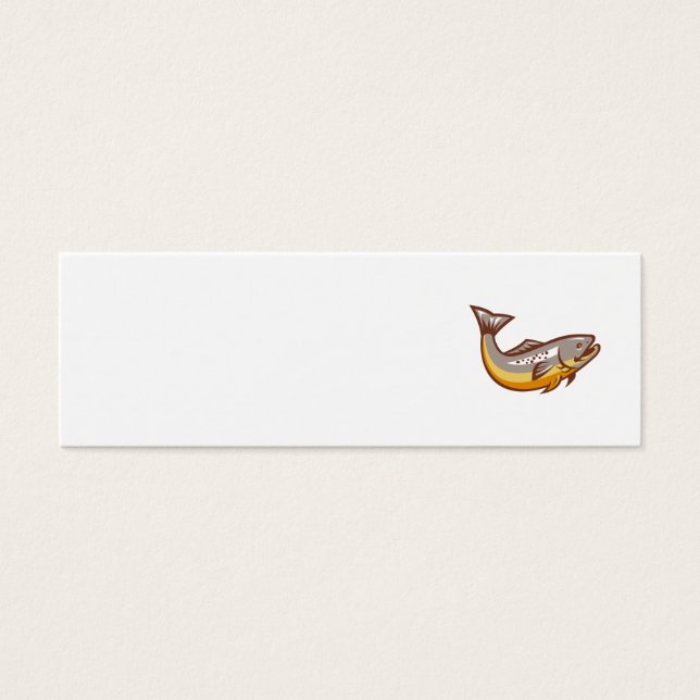 Cartes De Visite Trout Fish Jumping Retro (Devant)