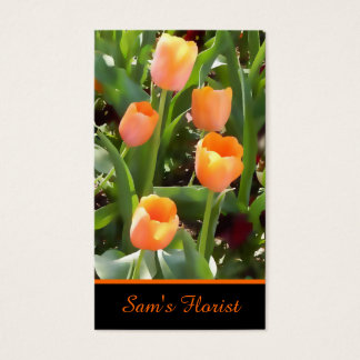 Cartes De Visite Tulipes peintes en orange