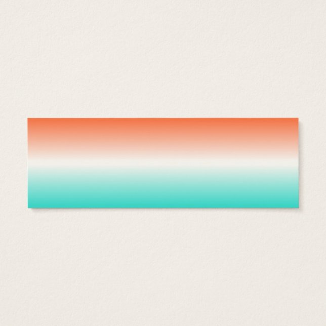 Cartes De Visite Turquoise Blanc Corail Ombre (Dos)
