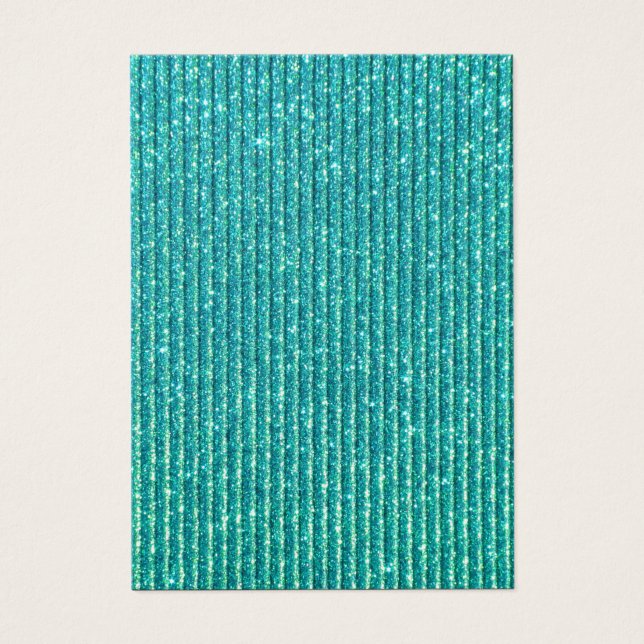 Cartes De Visite Turquoise Faux Sparkles Élégance Chic (Devant)
