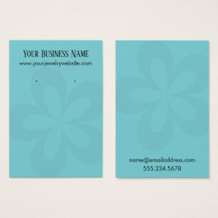 Cartes De Visite Turquoise Graphic Flower 1 Earring Holder Display