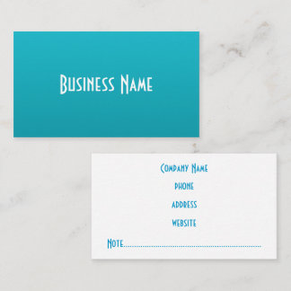 Cartes de visite turquoise riches