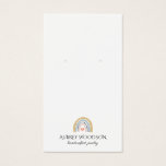 Cartes De Visite Typographie Arc-en-ciel Logo d'oreille Bijoux affi<br><div class="desc">Carte d'affichage à oreille blanche avec nom d'entreprise de typographie décorative et petit logo arc-en-ciel. Les petits trous imprimés sont pour le placement de l'oreille si besoin, sinon vous pouvez supprimer les trous. Les coupes sont simulées dans l'illustration. L'oeuvre sera imprimée comme indiqué et ne contiendra aucun trou ni aucune...</div>