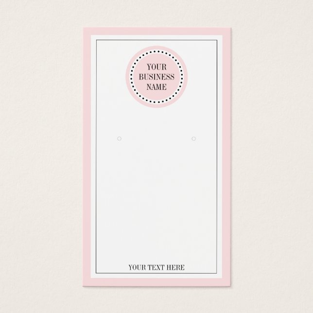 Cartes De Visite Typographie Arrondi rose Logo Écran de bijouterie (Devant)