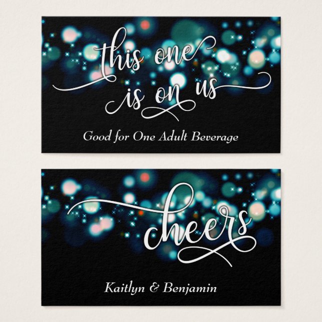 Cartes De Visite Typographie blanche, bleu vert noir, Billets de bo (Devant & derrière)