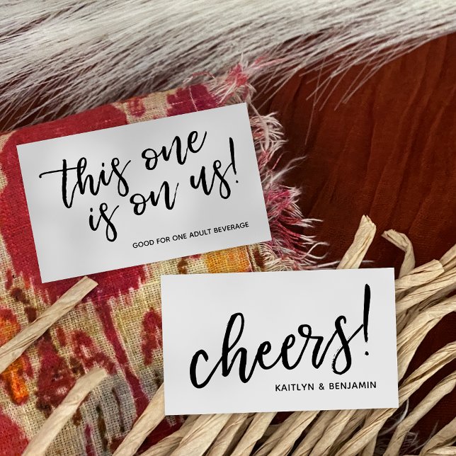 Cartes De Visite Typographie Décontractée moderne Boire des billets (Créateur téléchargé)