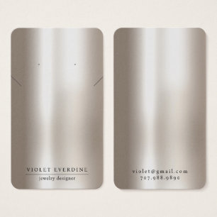 Cartes De Visite Typographie Pearlescent Écouter collier bijoux
