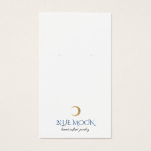 Cartes De Visite Typography Gold Moon Earring Jewelry Display Card